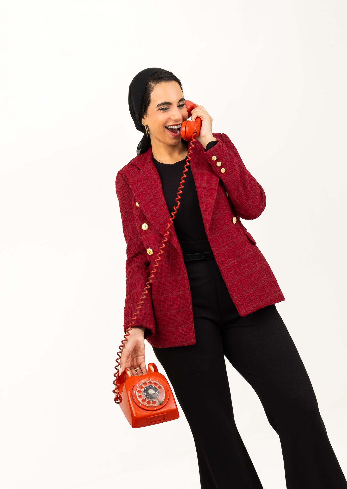 Textured Burgundy Blazer