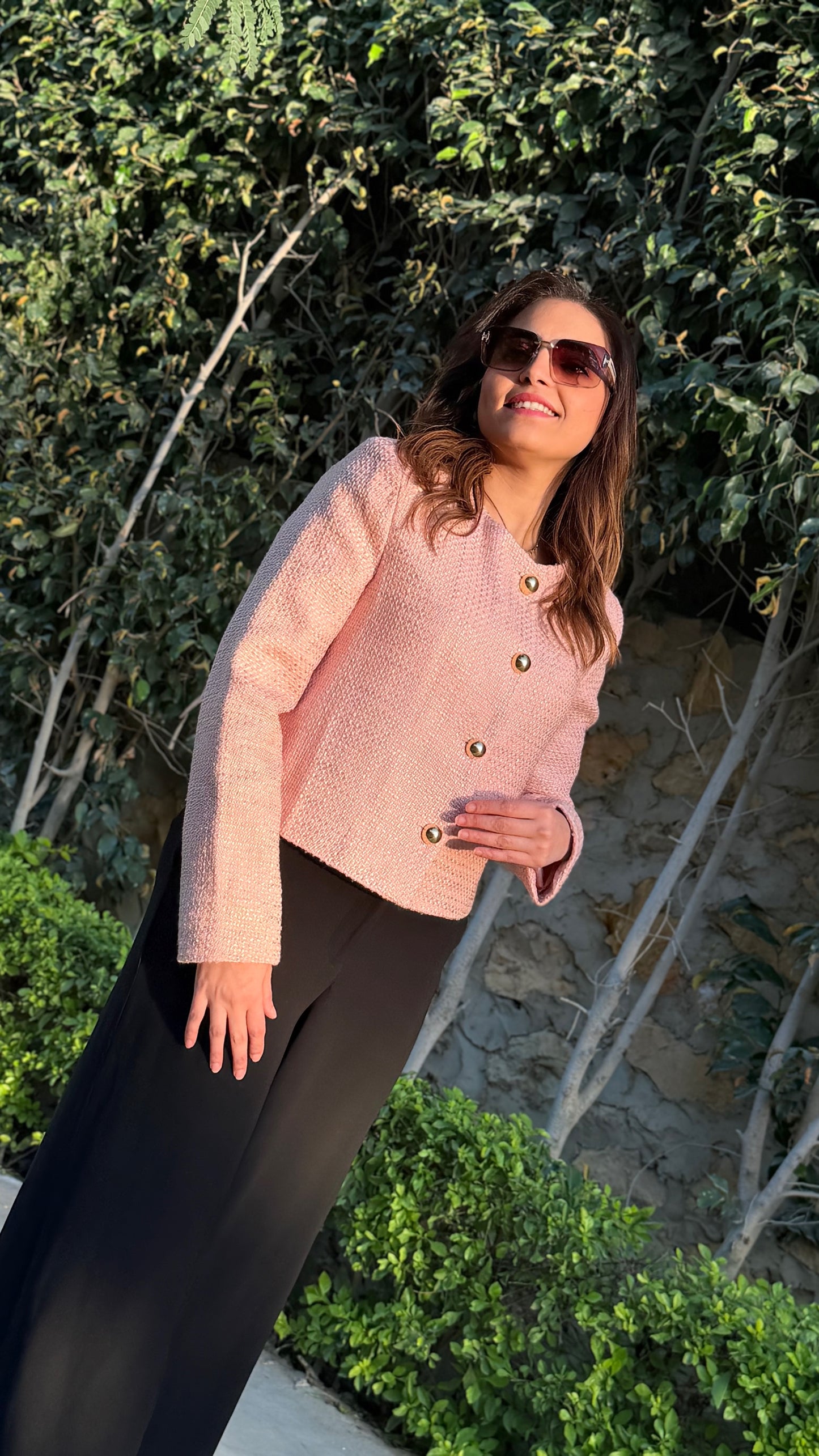 Light Salmon cropped blazer