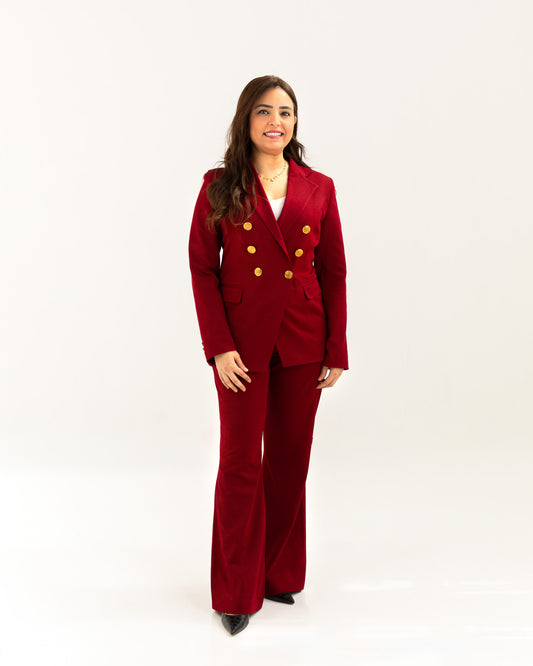 Burgundy Straight pants