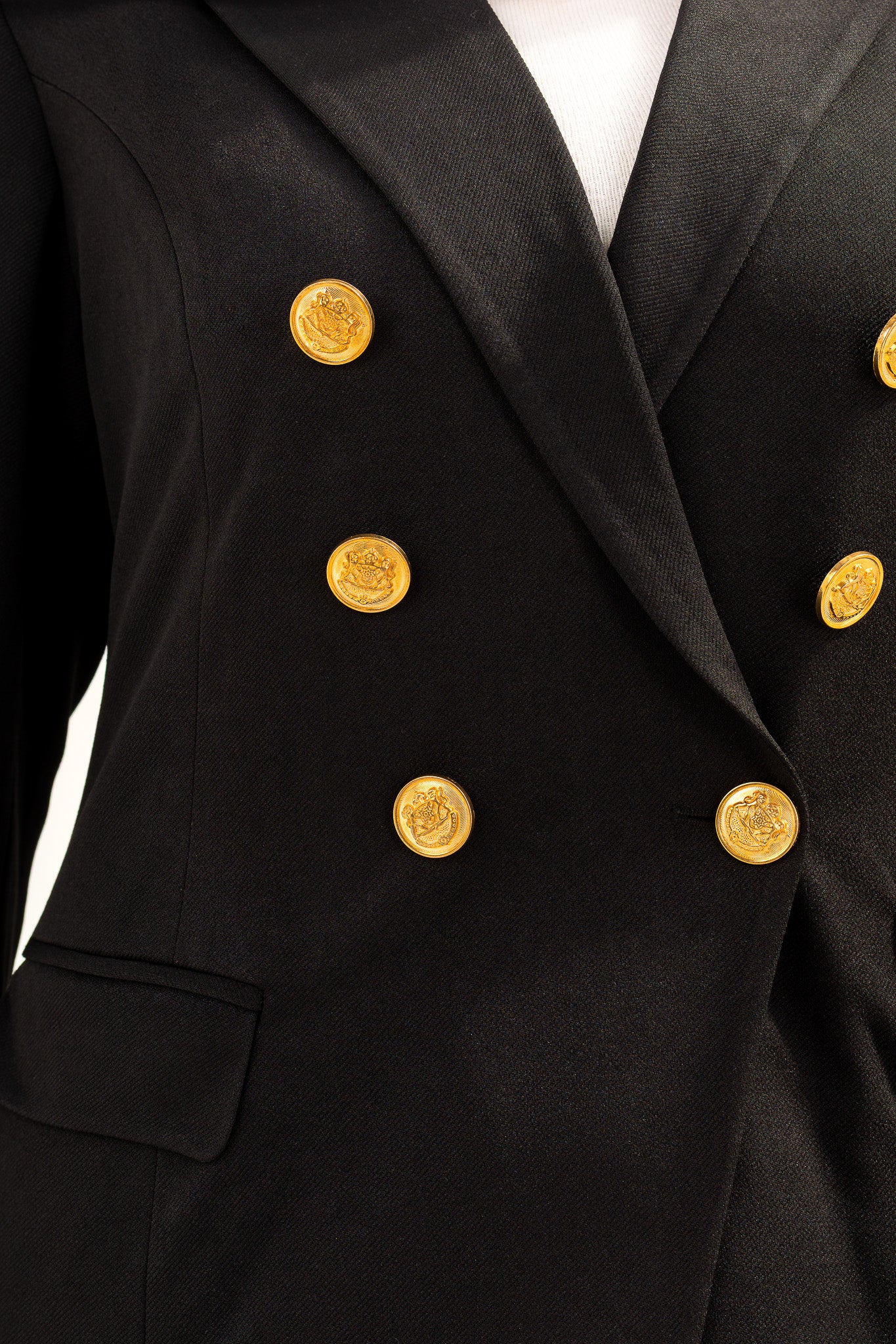 Black blazer with gold bouton