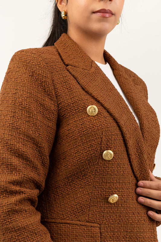 Textured Camel Blazer