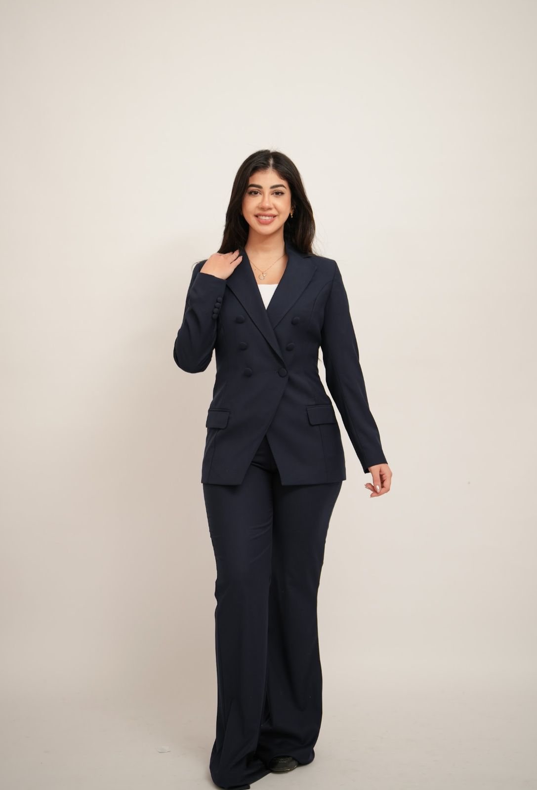 Navy Blue Double Breasted Suit