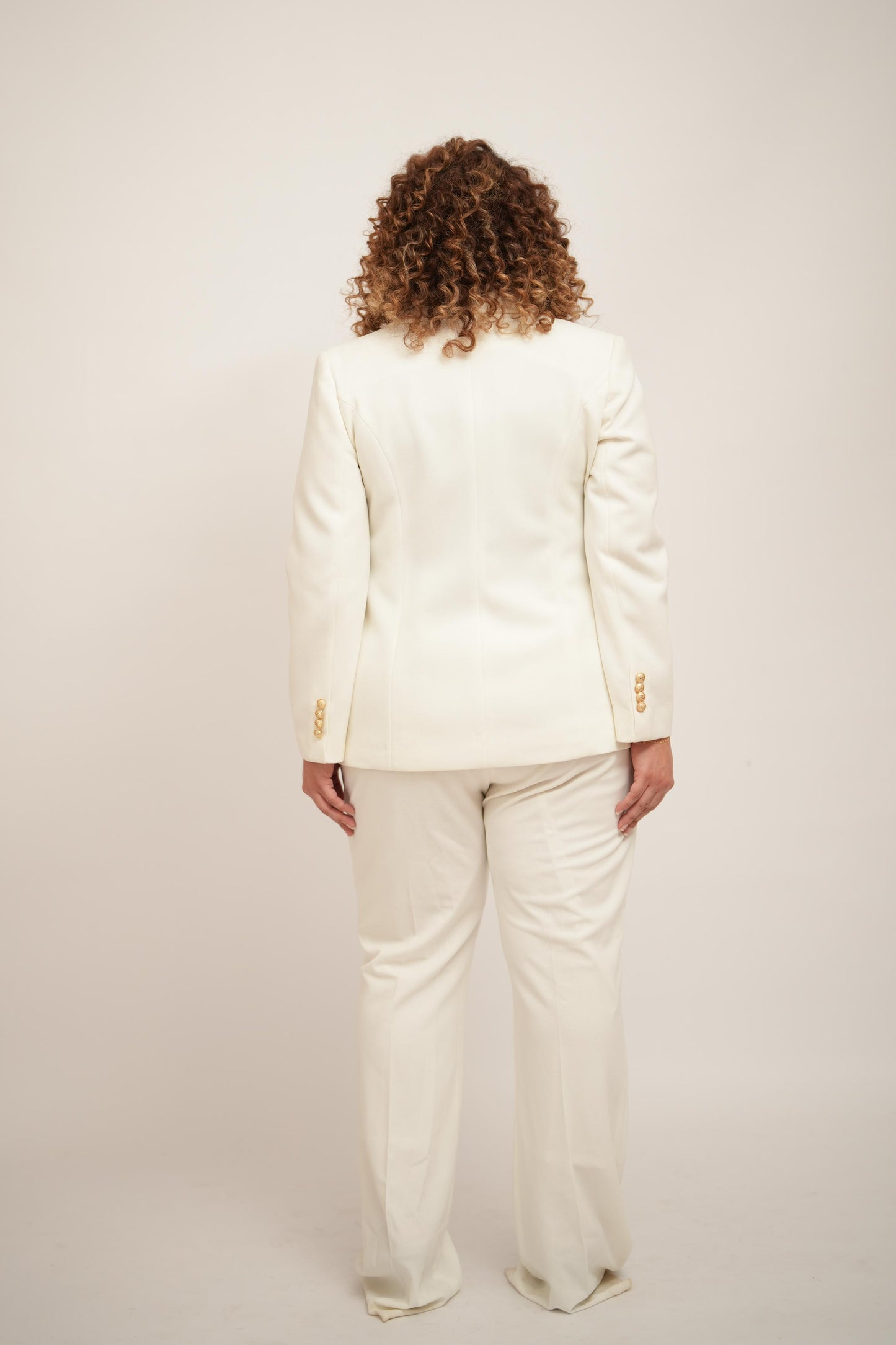 White Double Breasted Blazer
