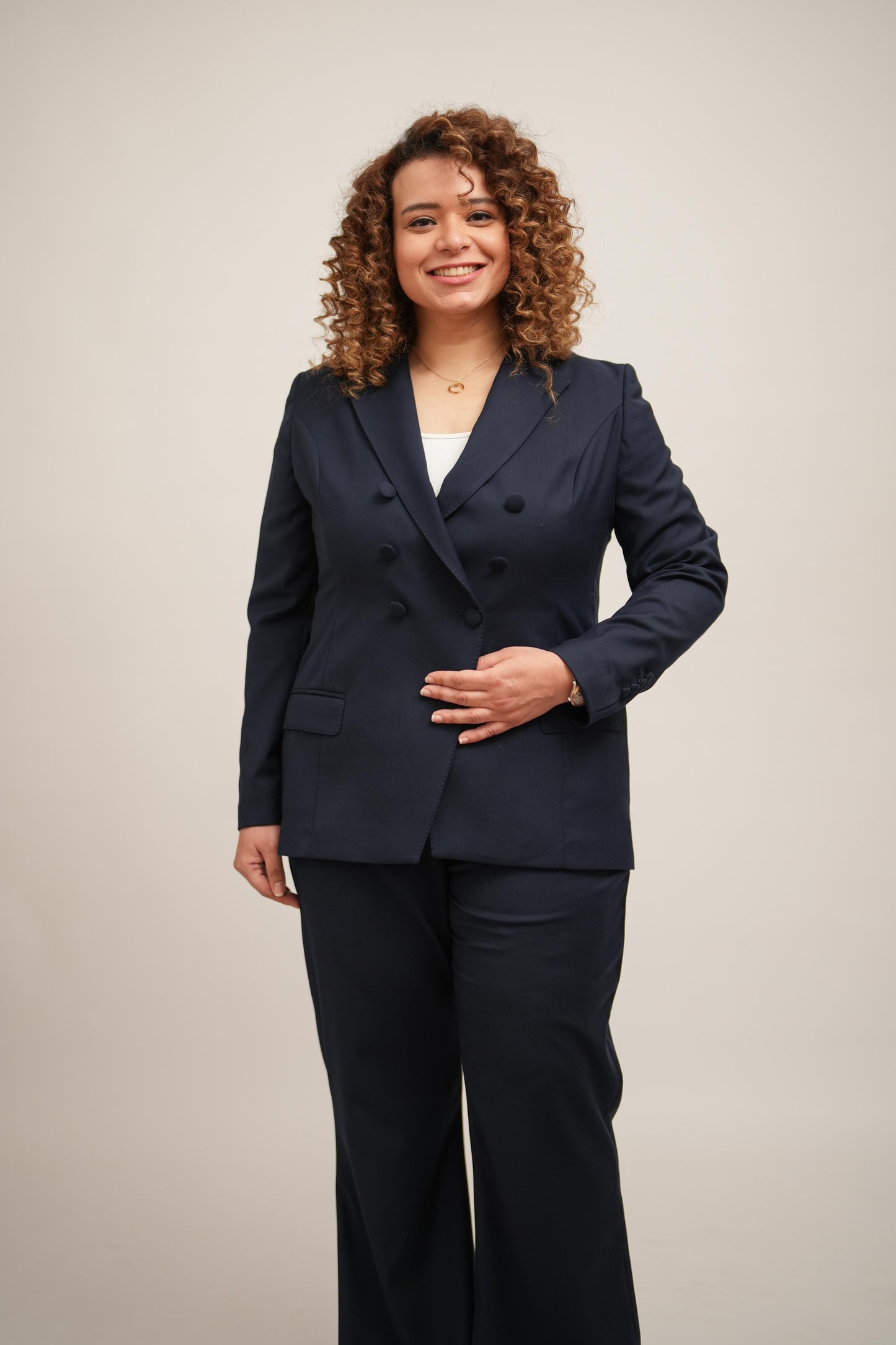 Navy Blue Double Breasted Suit