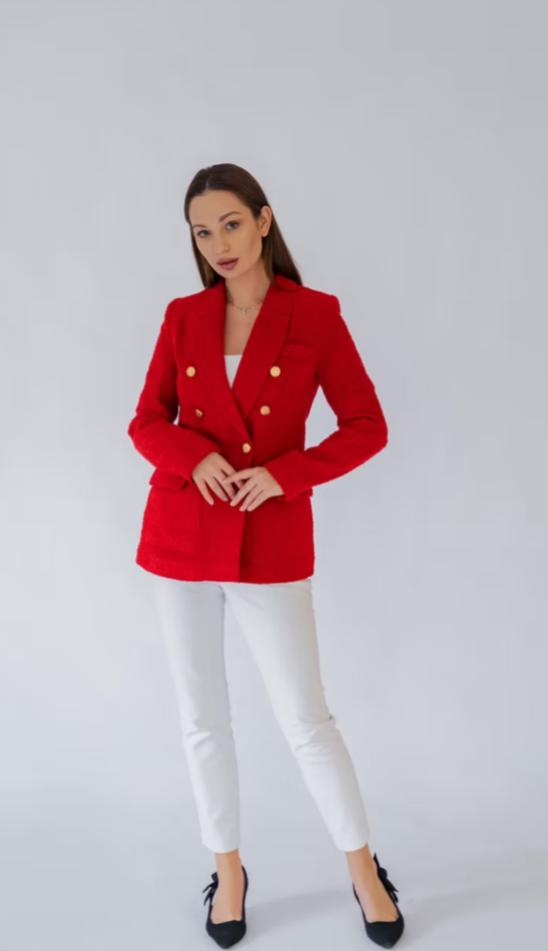 Chery red blazer