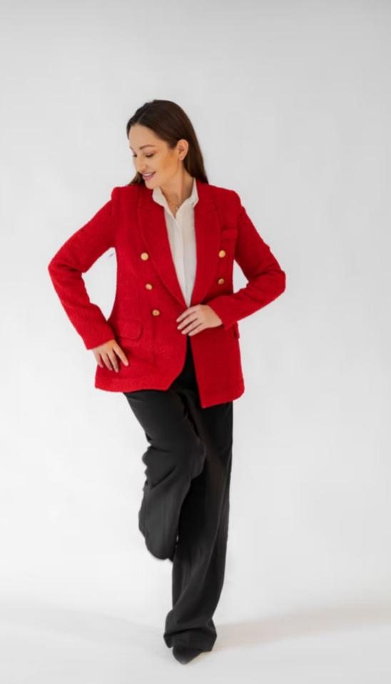 Chery red blazer