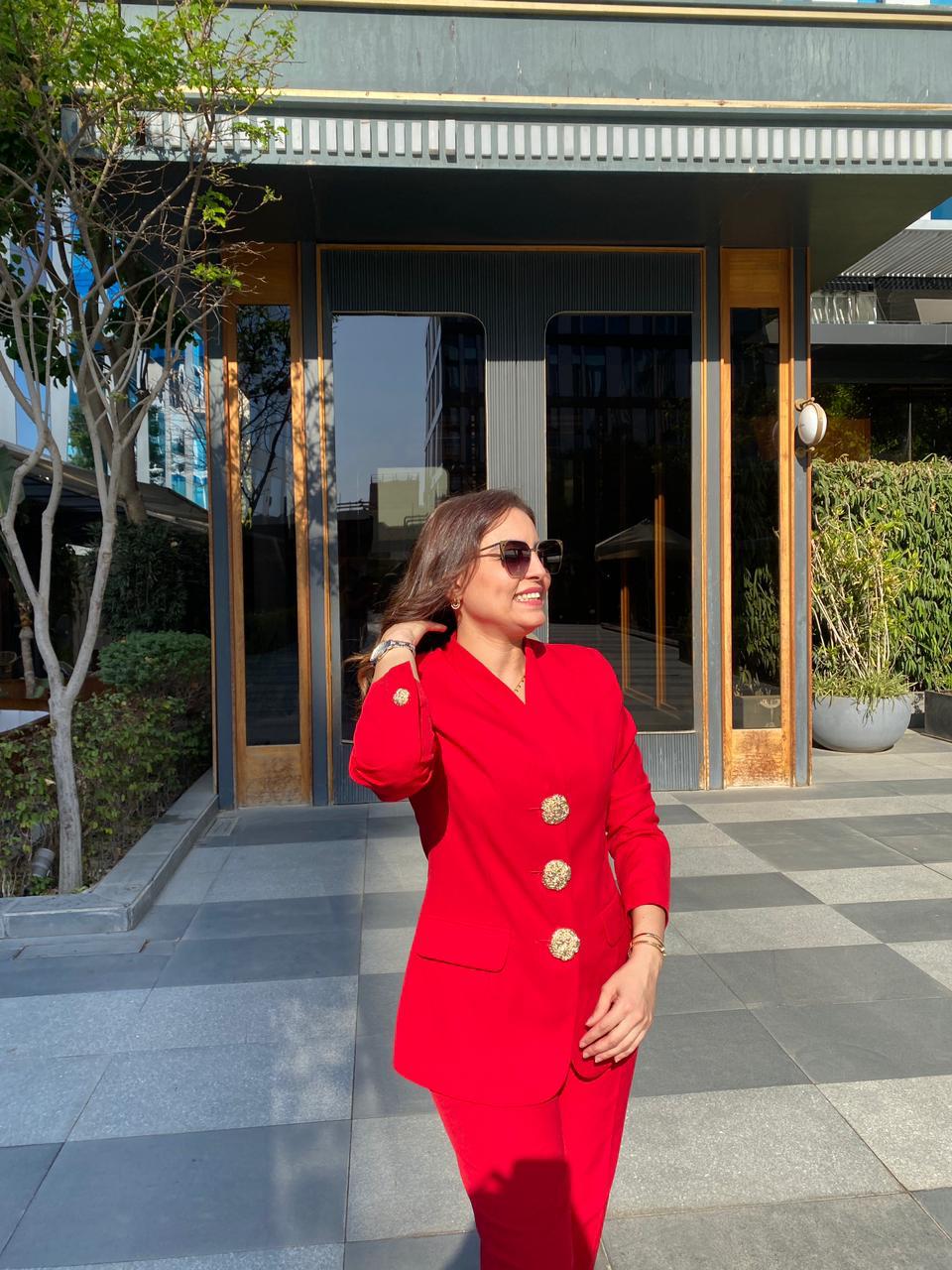 Red suit